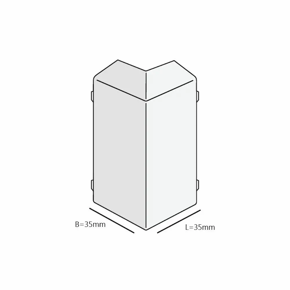 Detailtekening hoekstuk Sierlijst Modern voor Keralit dakrandpaneel
